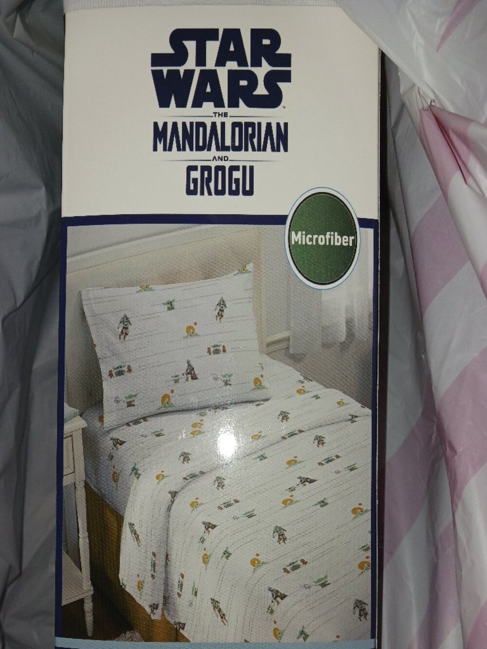 NWT Star Wars The Mandalorian & Grogu Twin Sheet Set Microfiber Disney